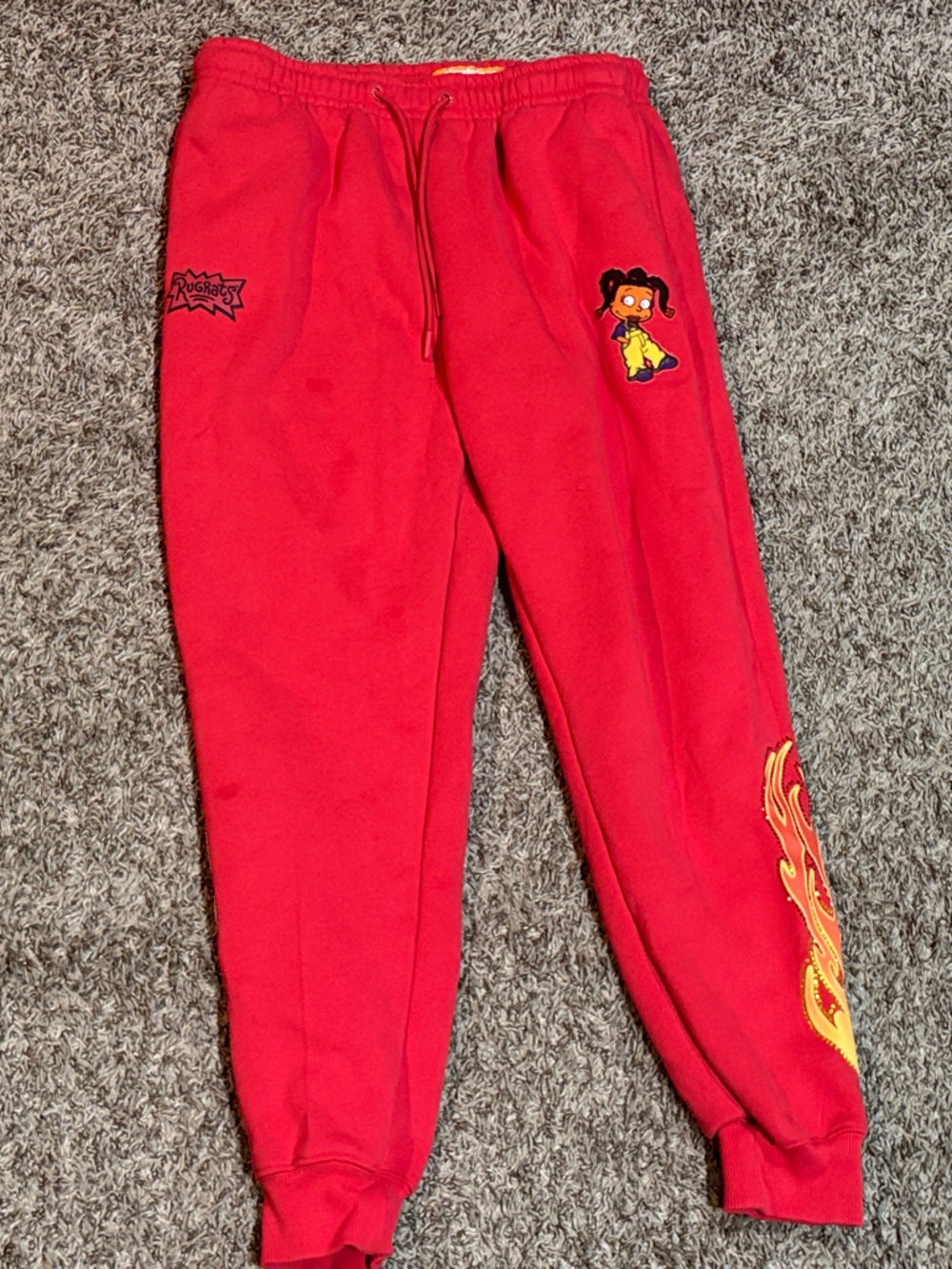 Nickelodeon Red Joggers with Flame and Character Patch
